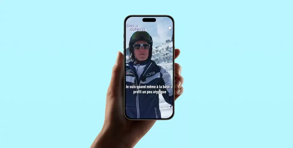 Promotion de la campagne ski UCPA sur mobile